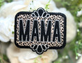 Black & Leopard Print Mama Iron on Patch