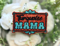 Turquoise Mama Iron on Patch