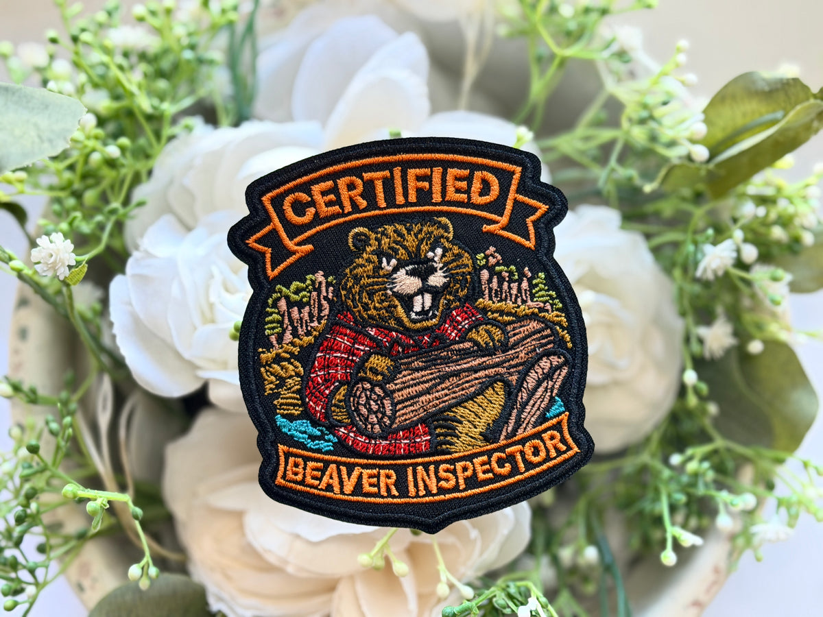 Certified Beaver Inspector Iron on Patch