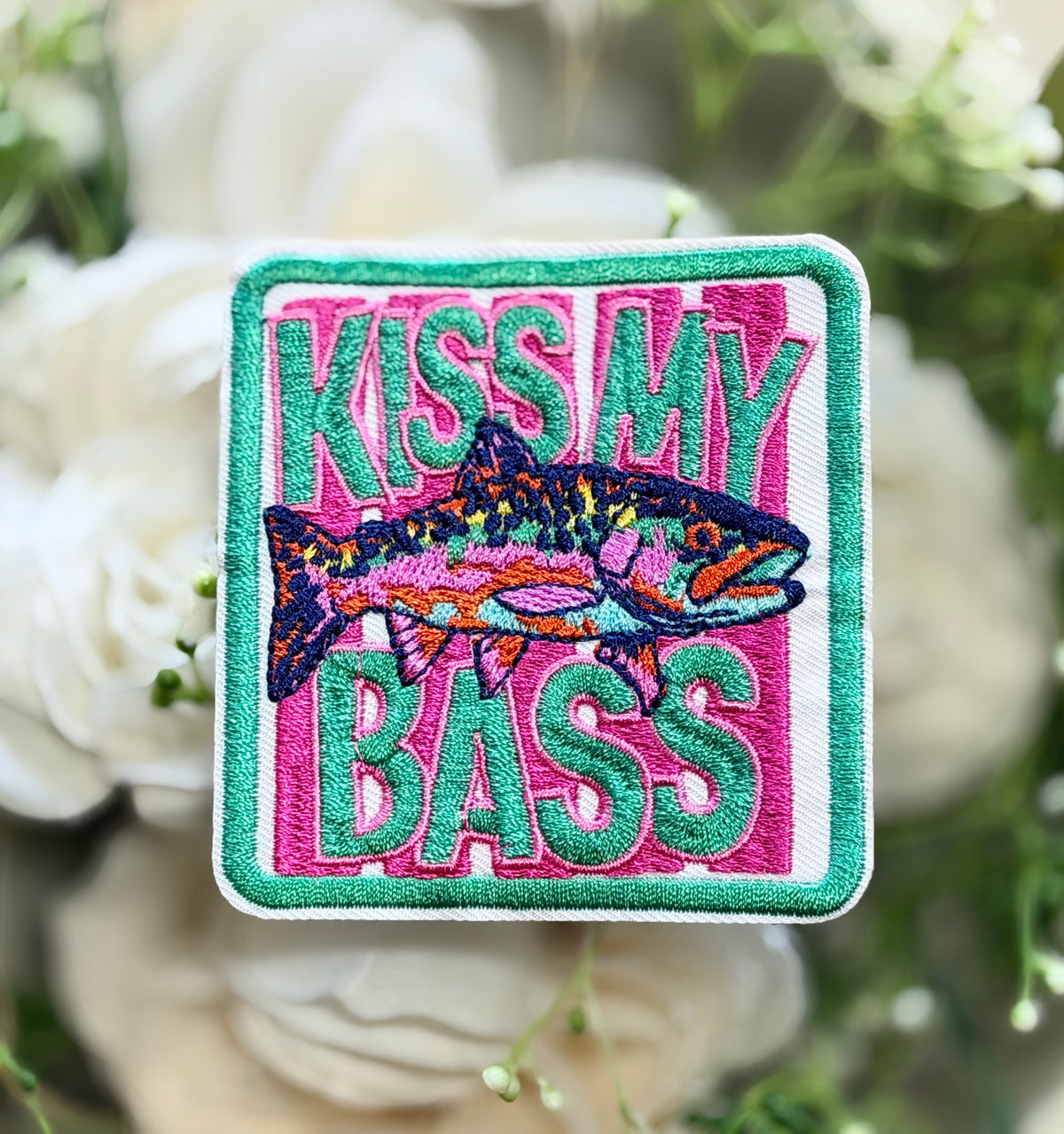 Kiss My Bass Iron on Patch