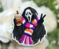 Ghostface Coffee Iron on Patch