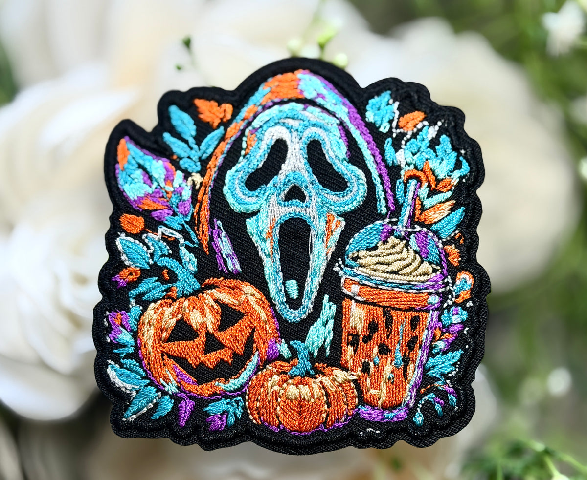 Spooky Ghostface Iron on Patch