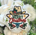 Merry Christmas Star Iron on Patch