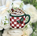 Christmas Cocoa Mug Iron on Patch