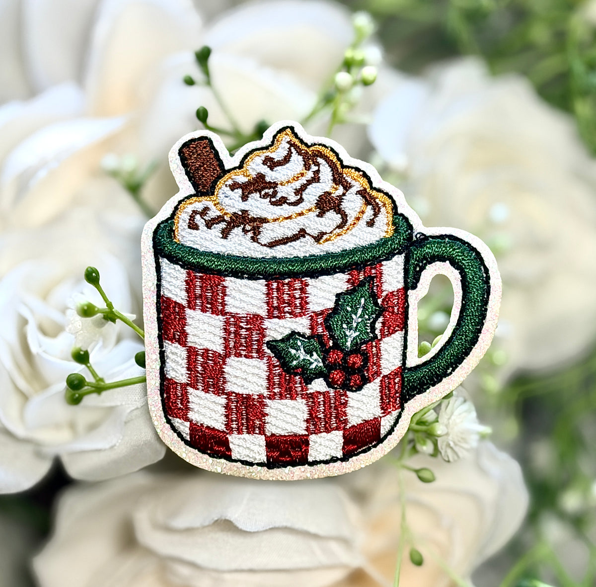 Christmas Cocoa Mug Iron on Patch