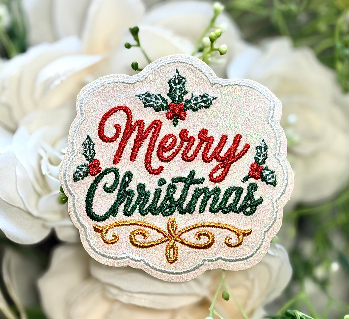 Misel Toe Merry Christmas Iron on Patch