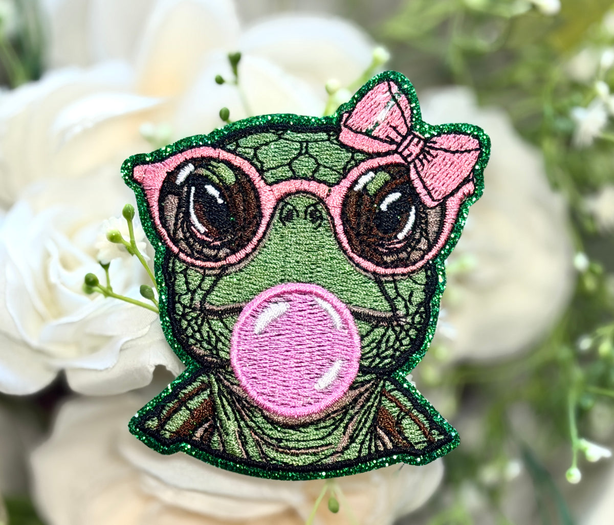 Bubblegum Turtle Iron on Patch