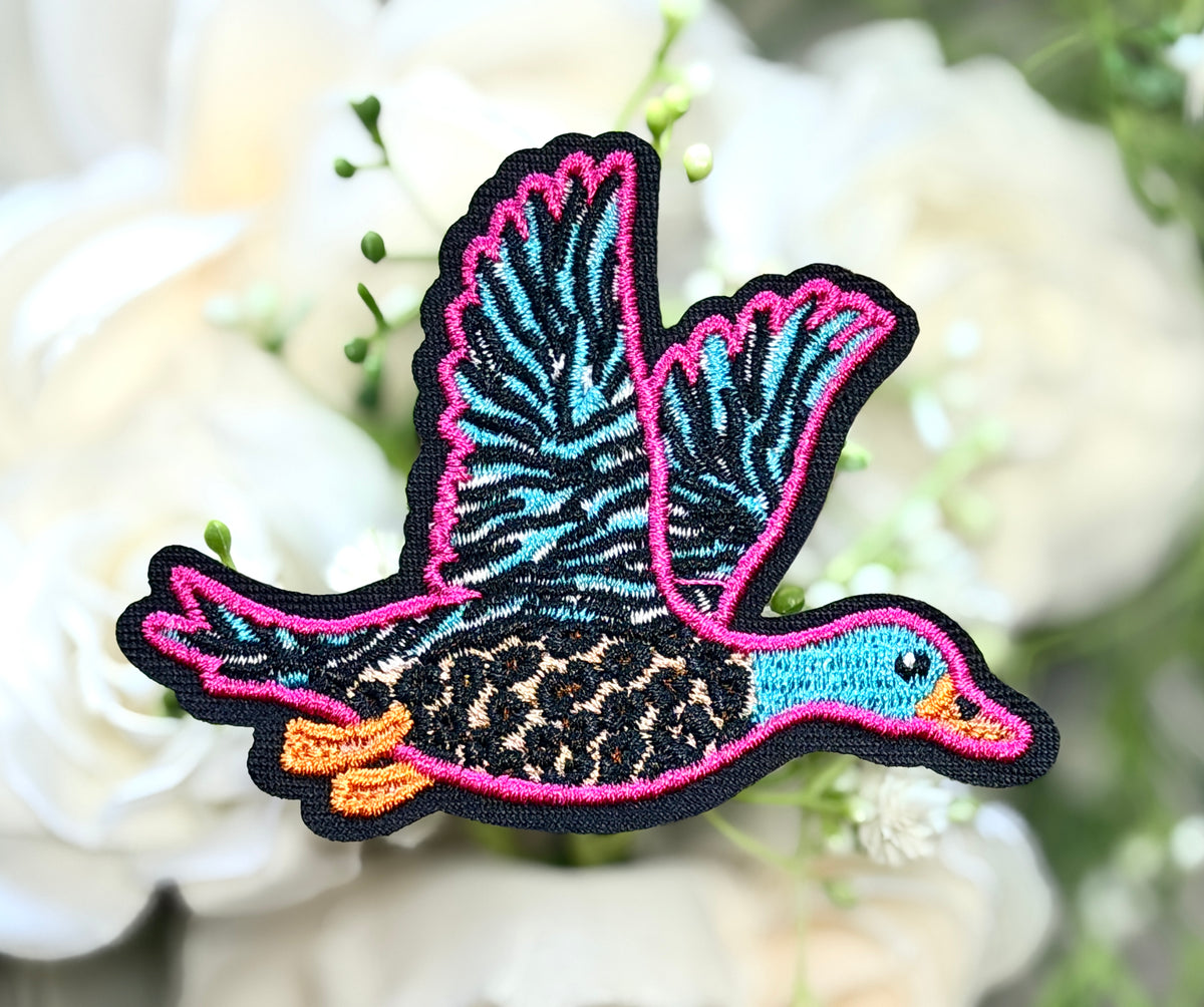 Flying Duck Iron on Patch