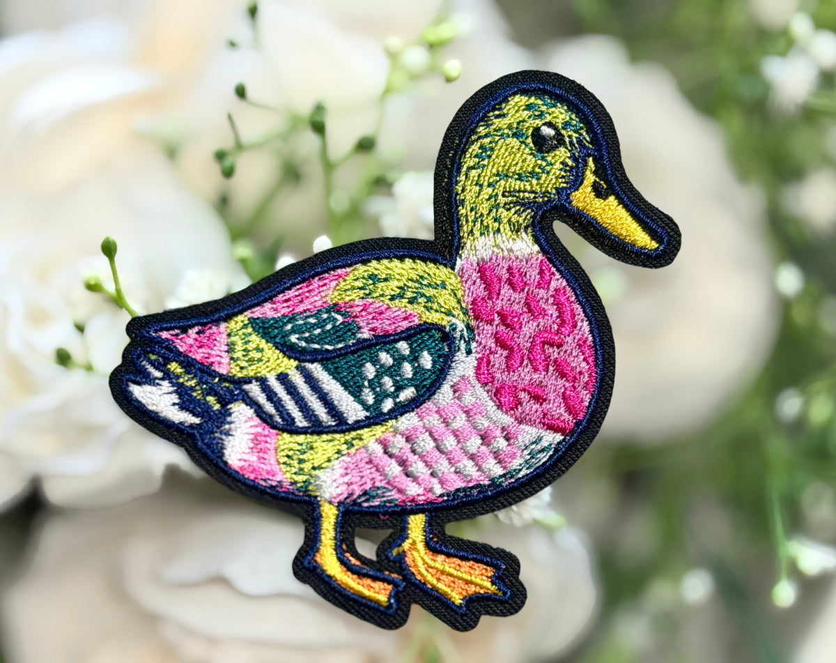 Colorful Mallard Duck Iron on Patch