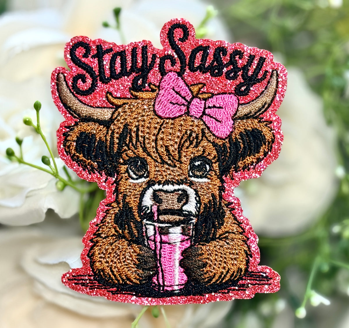 Stay Sassy Cow Iron on Patch