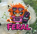 Feral Highland Cow Iron on Patch