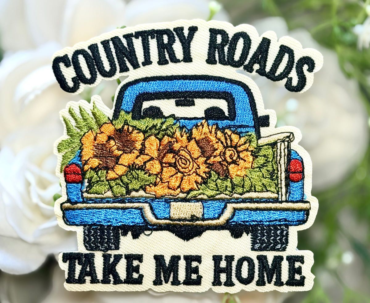 Country Roads Take Me Home Iron on Patch