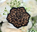 Brown Leopard Rose Iron on Patch