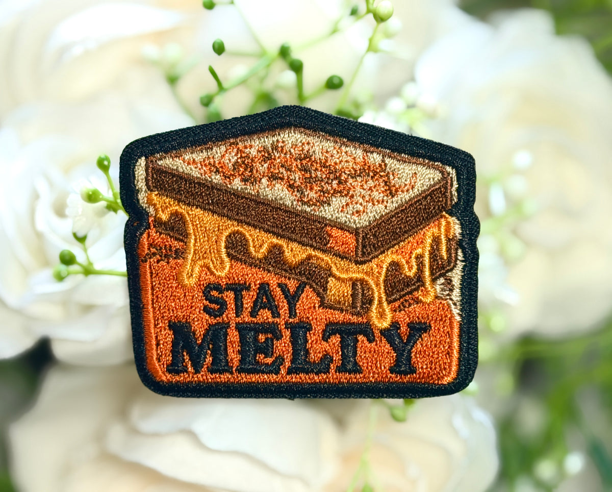 Stay Melty Grilled Cheese Iron on Patch