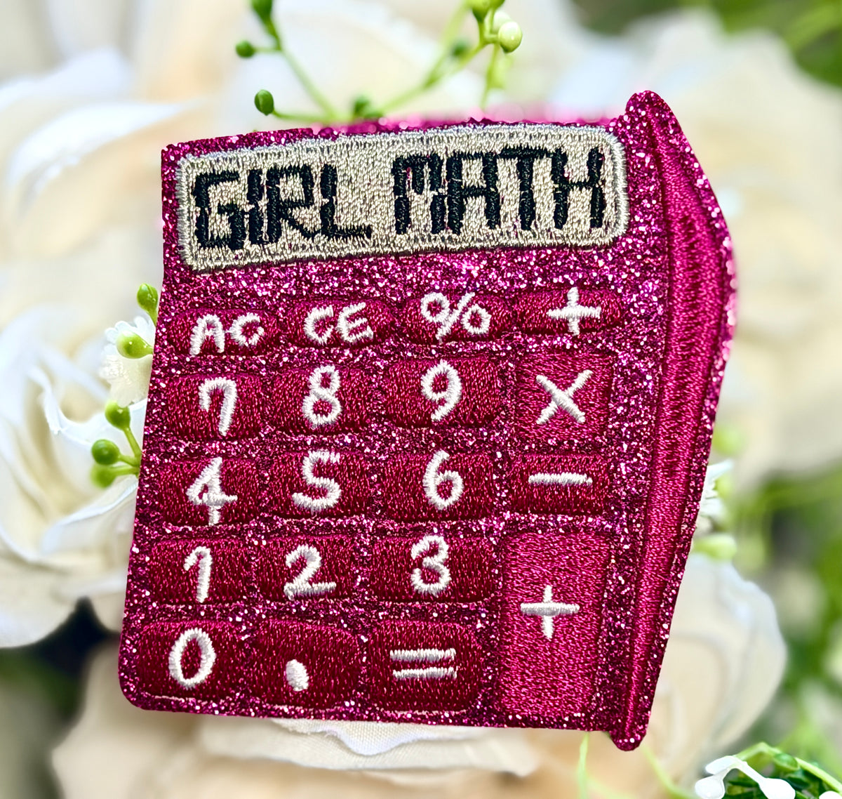 Girl Math Calculator Iron on Patch