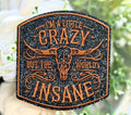 Crazy & Insane Brown Iron on Patch
