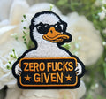 Zero F*cks Given Duck Iron on Patch
