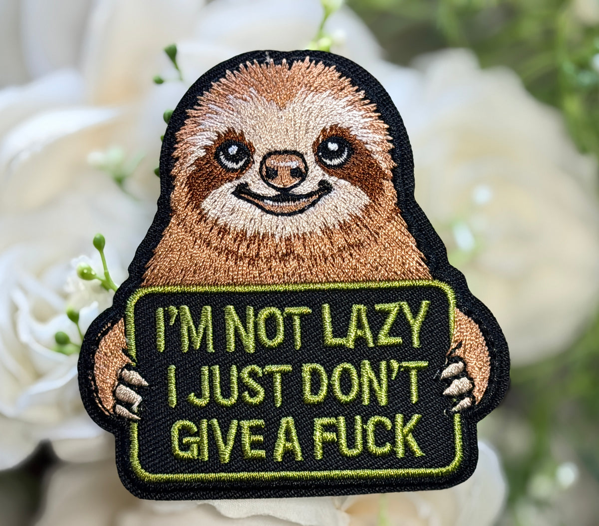 Don't Give a F*ck Sloth Iron on Patch