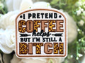 Coffee Pretending Iron on Patch