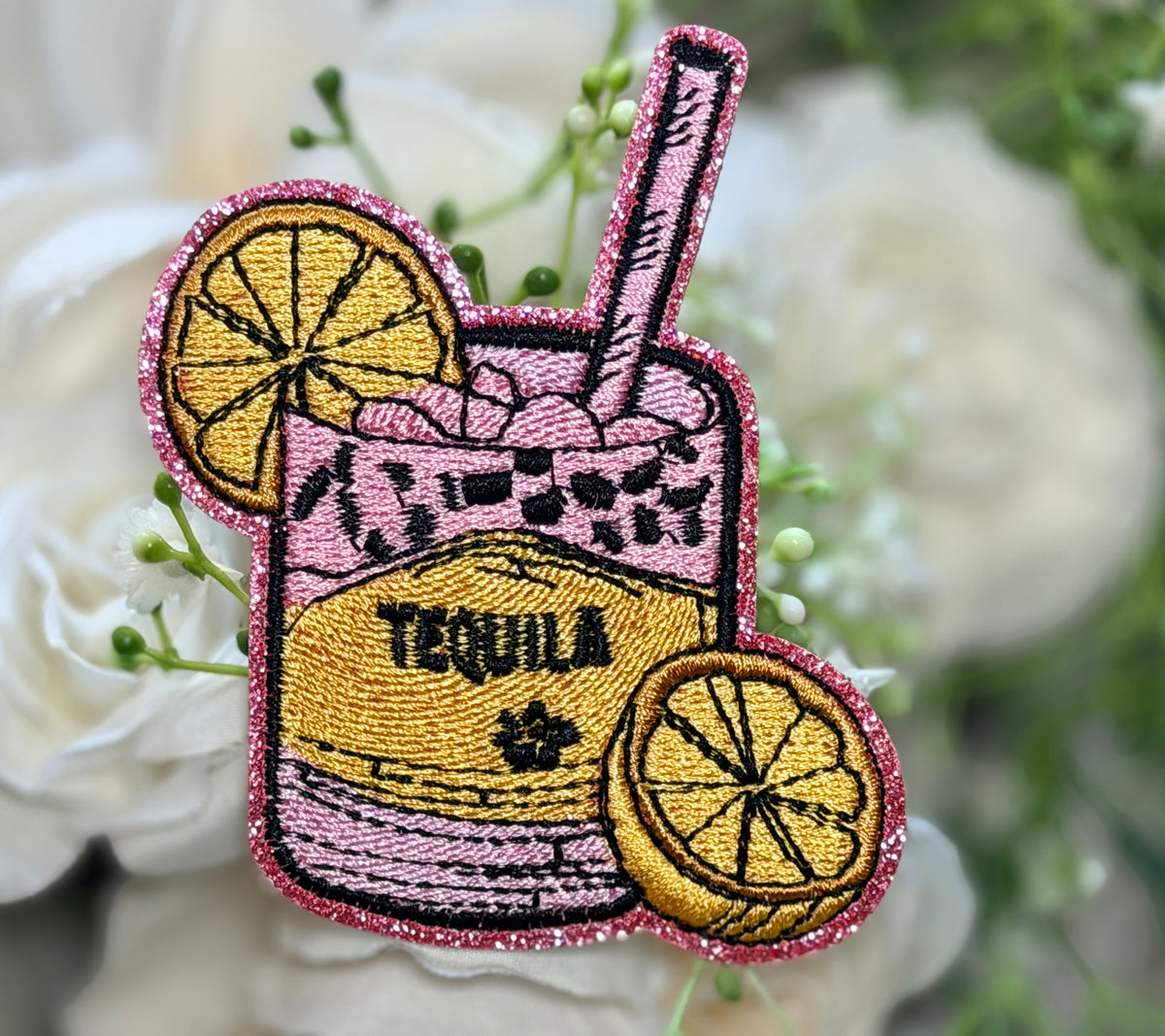Pink Lemonade Tequila Iron on Patch