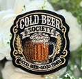 Cold Beer Society Iron on Patch