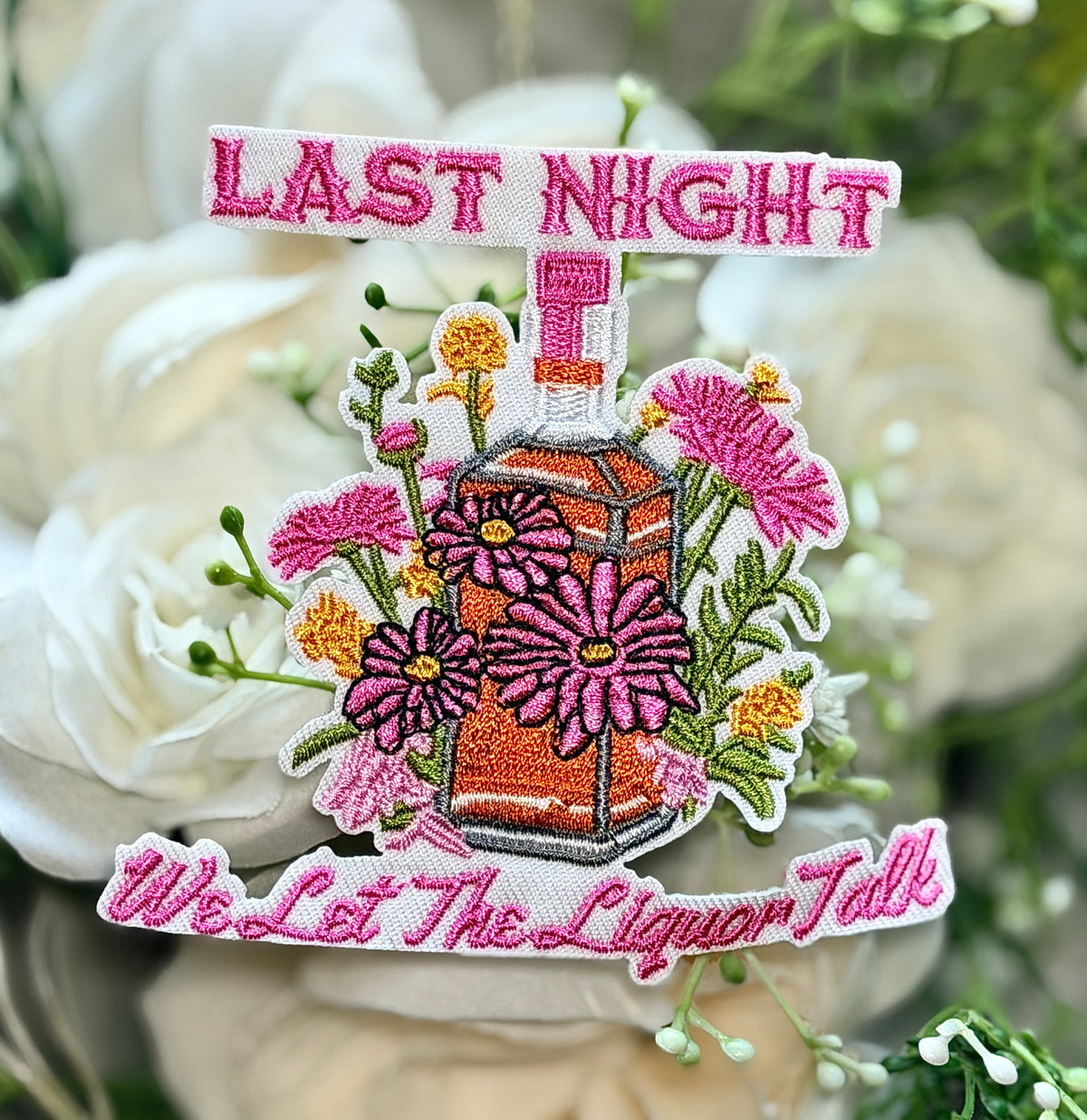 Last Night Floral Iron on Patch
