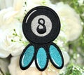 Turquoise 8 Ball Iron on Patch