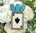Blue Ace Card Iron on Patch