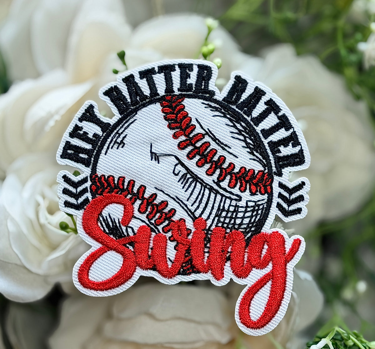 Hey Batta Swing Iron on Patch
