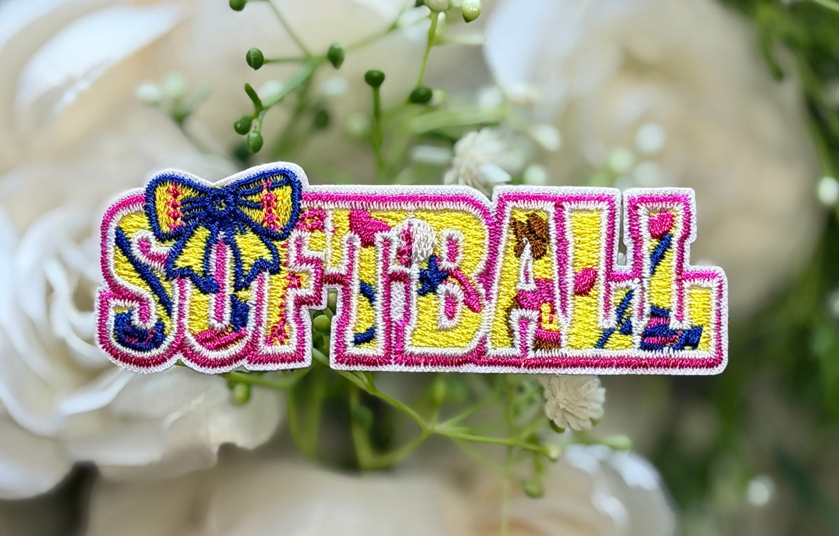 Softball Script Iron on Patch