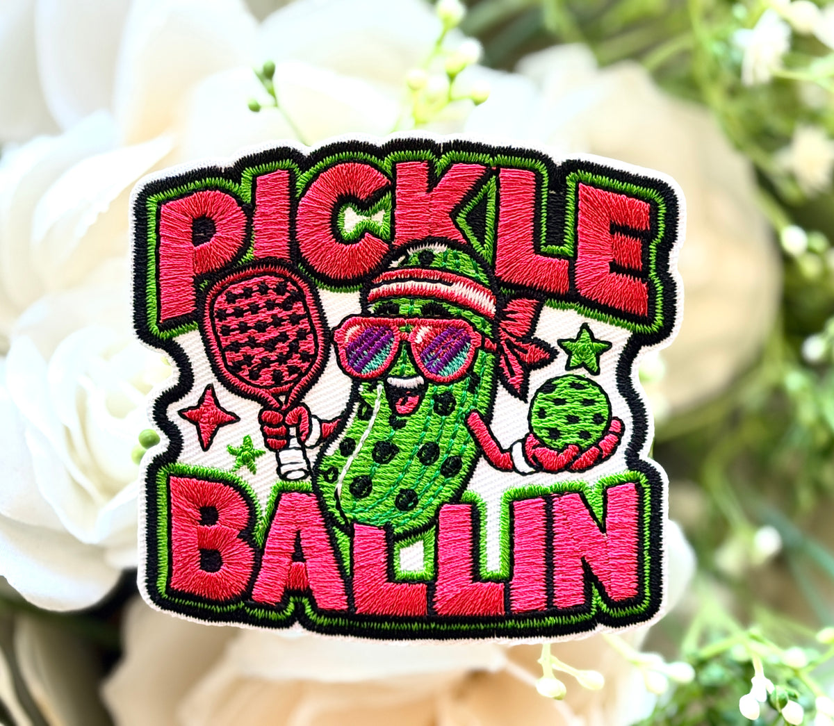 Pickle Ballin Iron on Patch