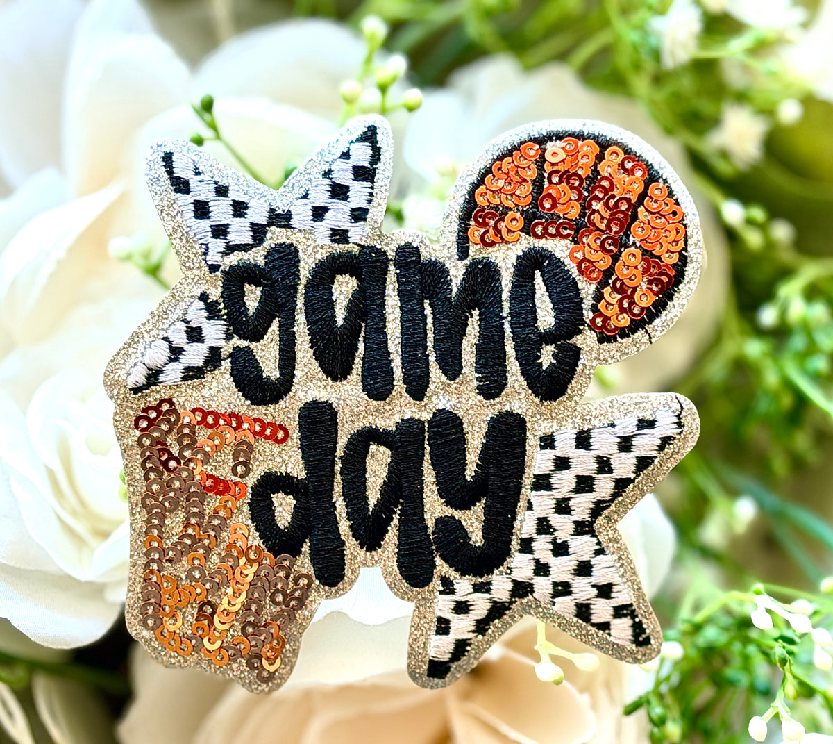 Game Day Basketball Iron on Patch