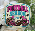 Football Season Pink & Blue Iron on Patch