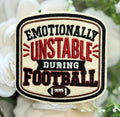 Emotionally Unstable Football Iron on Patch