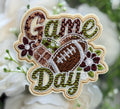 Game Day Football Floral Iron on Patch