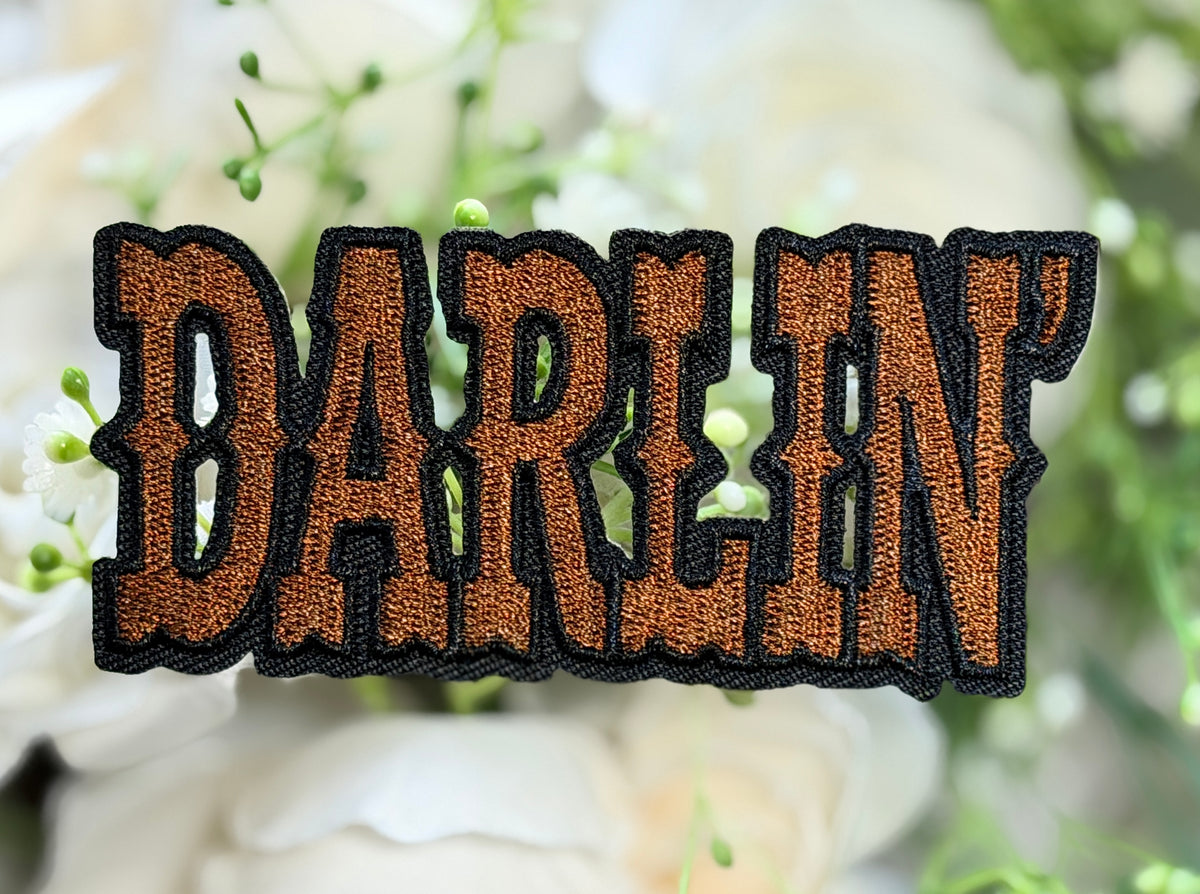 Darlin Brown Iron on Patch