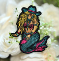 Cowgirl Mermaid Iron on Patch