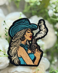 Cowgirl Portrait Iron on Patch