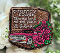 Country Girl Cowgirl Roses & Boots Iron on Patch