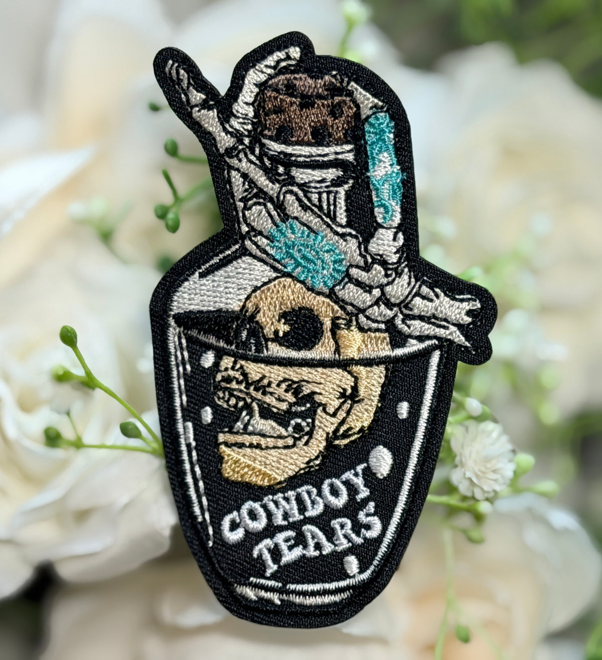 Cowboy Tears Iron on Patch