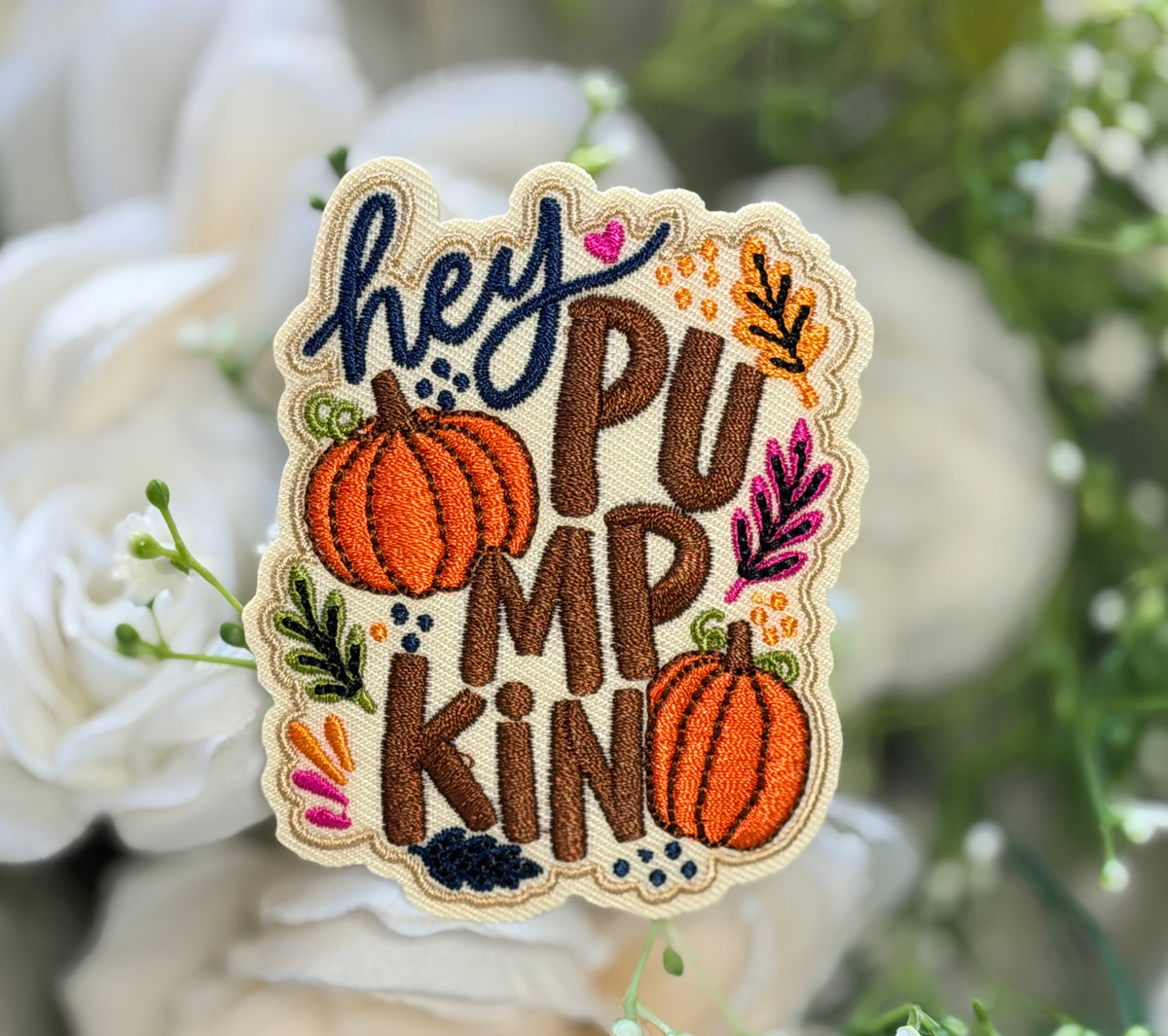 Hey Pumpkin Iron on Patch