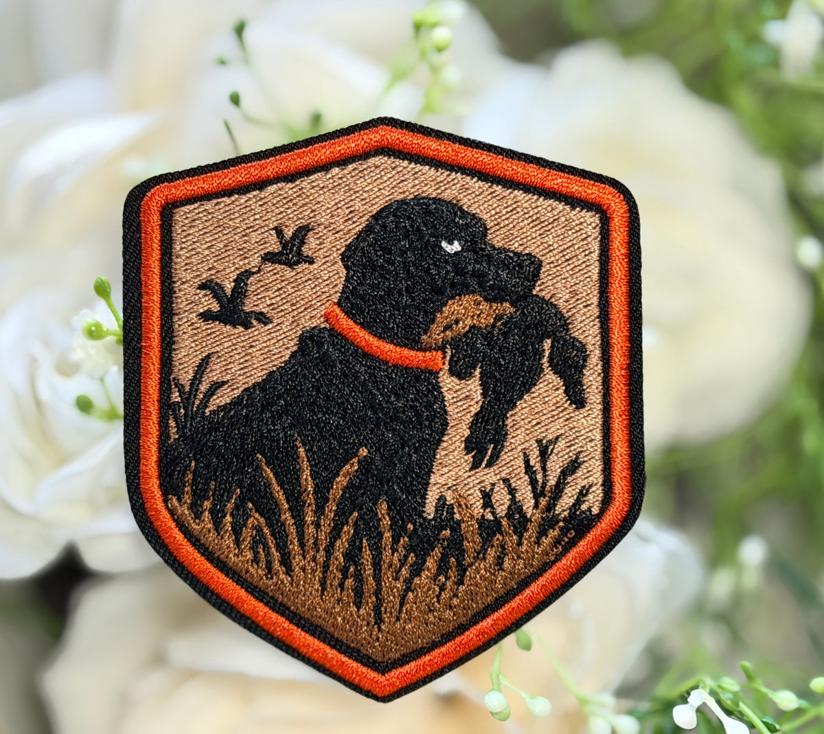 Mountain Adventure Dog ad Mallard Iron on Patch