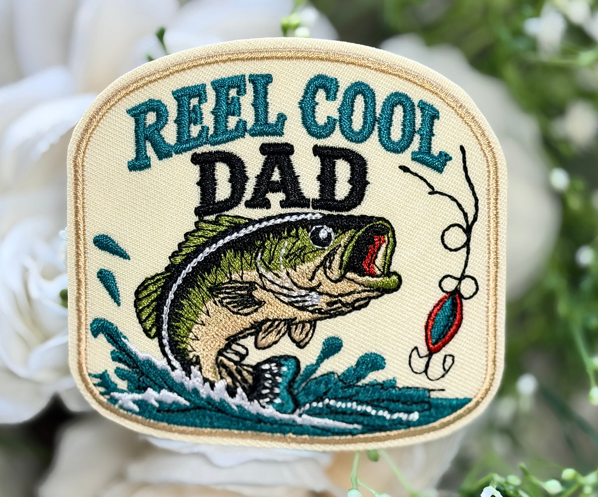 Reel Cool Dad Iron on Patch