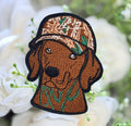 Hunting Dog with Hat Iron on Patch