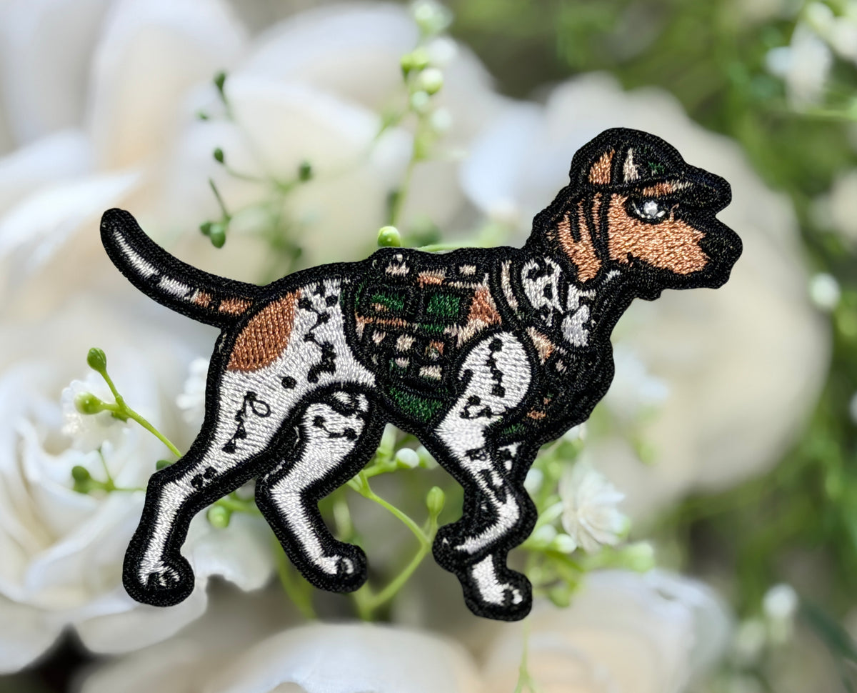 Hunting Dog Iron on Patch