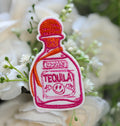 Tequila Pink Bottle Iron on Patch