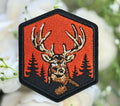 Buck in Pines Iron on Patch