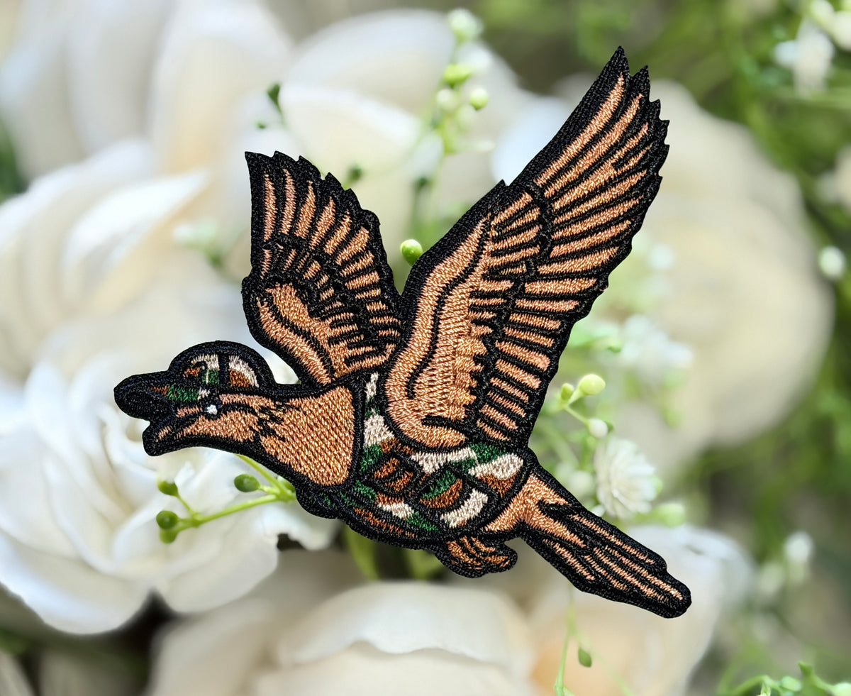 Flying Mallard Iron on Patch