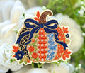 Fall Floral Pumpkin Iron on Patch