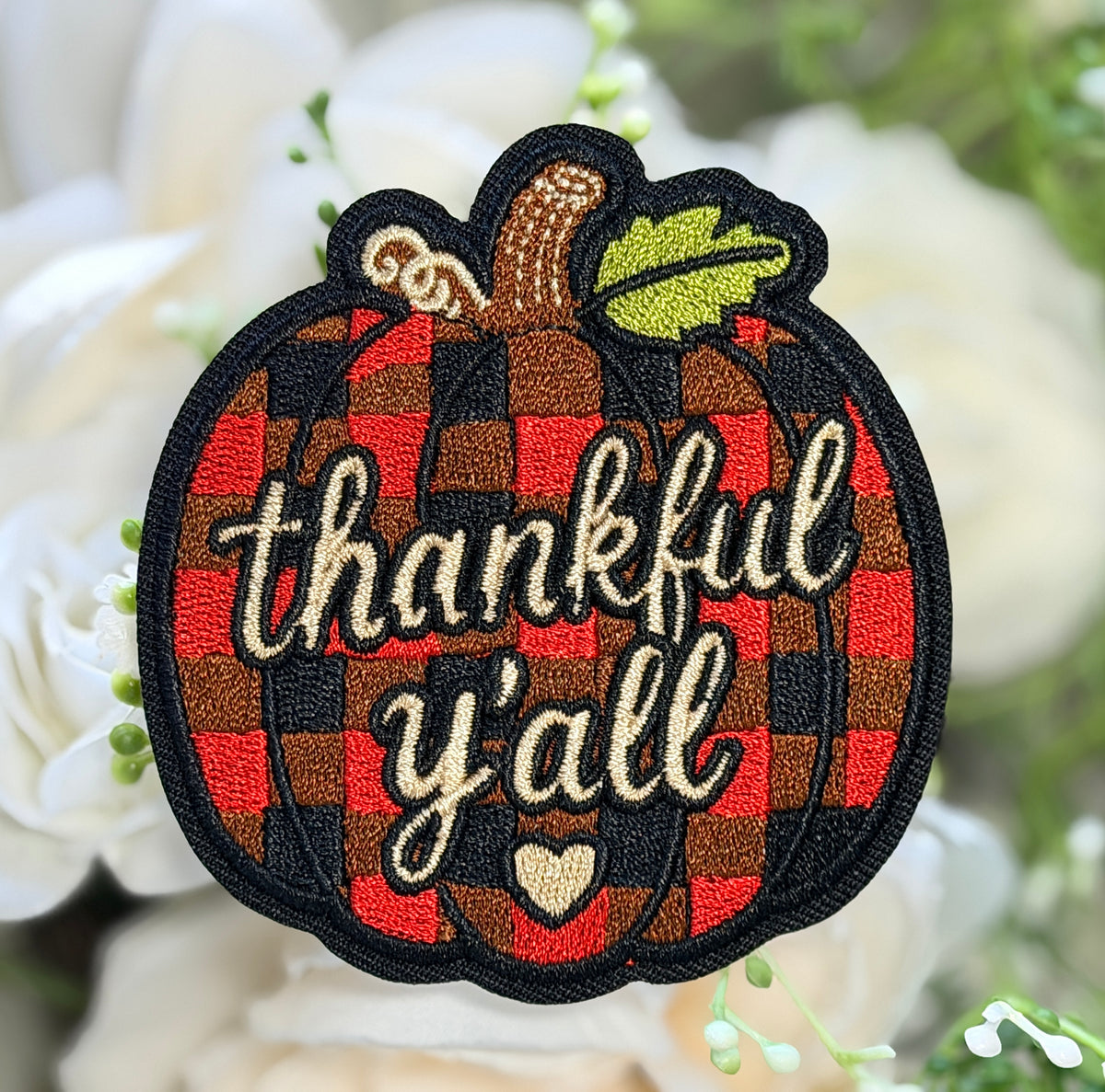 Thankful Y'all Iron on Patch
